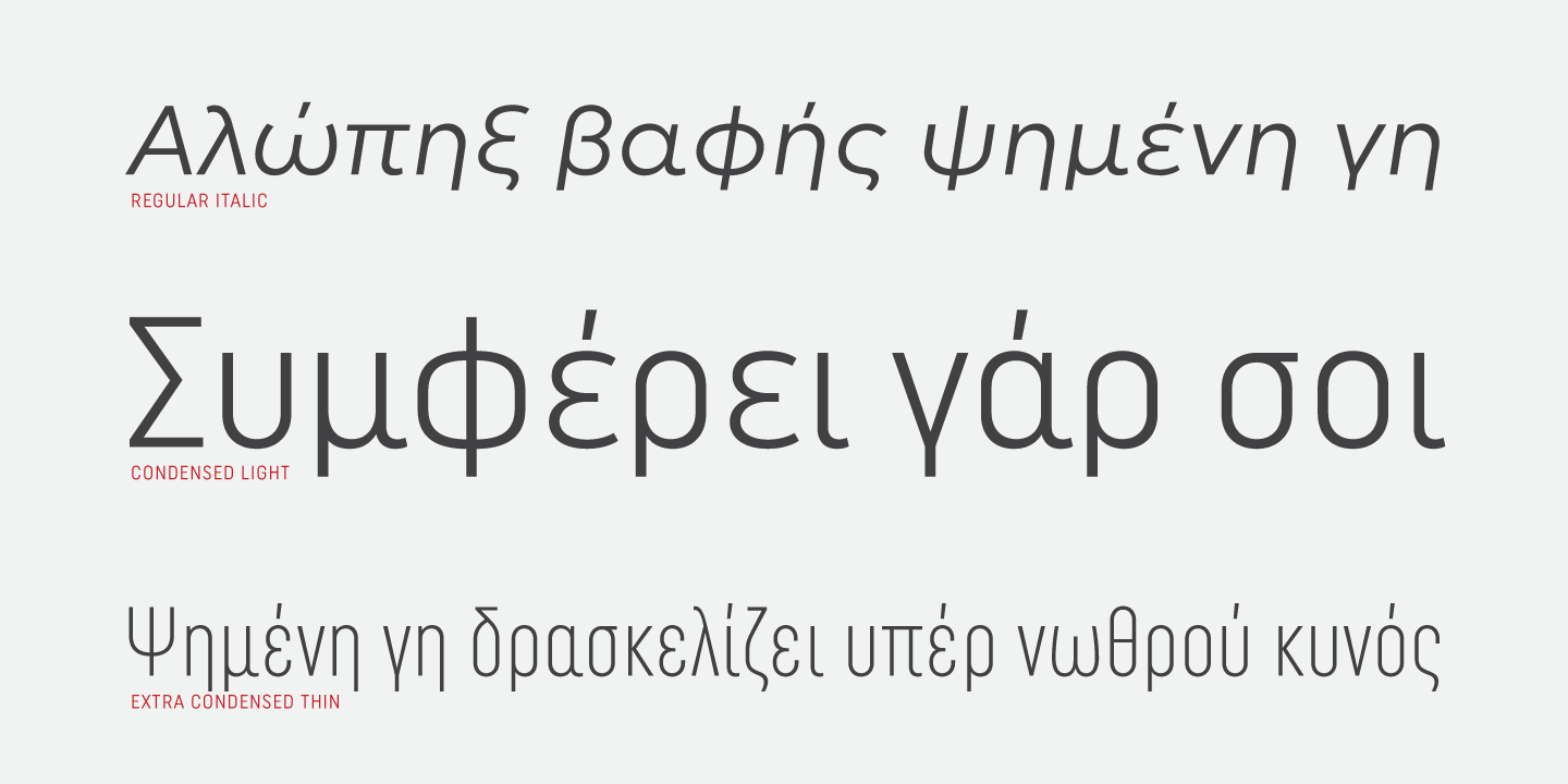 Beispiel einer Uniform Pro Condensed Medium Italic-Schriftart